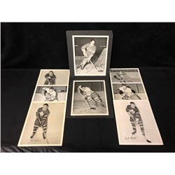 VINTAGE AUTOGRAPHED HOCKEY 8" X 10" BLACK & WHITE PHOTO'S LOT