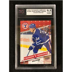 2016-17 UD HOCKEY CARD DAY #CAN1 AUSTON MATTHEWS CANADA'S ROOKIES (9.5 NGM)