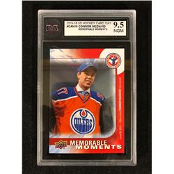 2015-16 UD HOCKEY CARD DAY #CAN16 CONNOR MCDAVID MEMORABLE MOMENTS (9.5 NGM)
