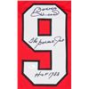 Image 2 : Bobby Hull Signed Blackhawks Career Highlight Stat Captain Jersey Inscribed "HOF 1983" (JSA COA)