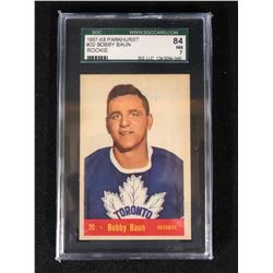 1957-58 PARKHURST #20 BOBBY BAUN ROOKIE (7 NM) SGC GRADED