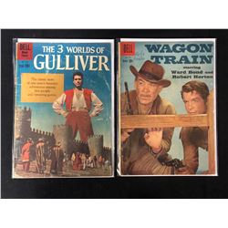 DELL COMIC BOOK LOT (THE 3 WORLD'S OF GULLIVER/ WAGON TRAIN)