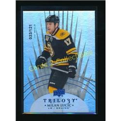 14-15 UD Trilogy Radiant Blue Milan Lucic