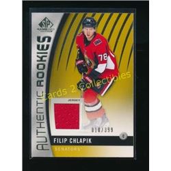 17-18 SP Game Used Gold #129 Filip Chlapik Jersey