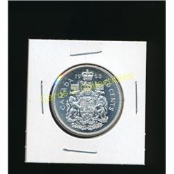 1963 Canadian Silver 50 Cent Coin
