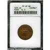 Image 1 : 1873[2C] Closed 3 PR63 Red and Brown ANACS.