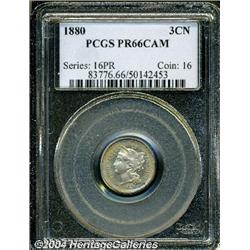 1880[3CN] PR66 Cameo PCGS.