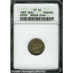 1881[3CN] PR65 ANACS.