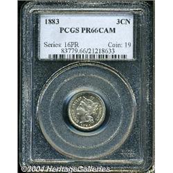 1883[3CN] PR66 Cameo PCGS.