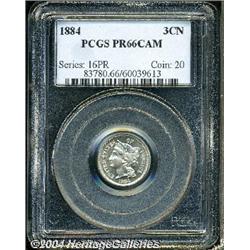 1884[3CN] PR66 Cameo PCGS.