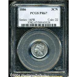 1886[3CN] PR67 PCGS.