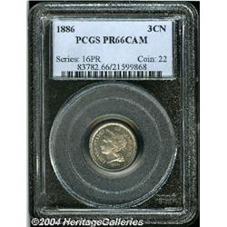 1886[3CN] PR66 Cameo PCGS.