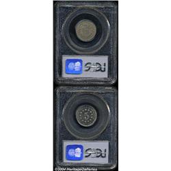 1867[5C] Rays MS62 PCGS,