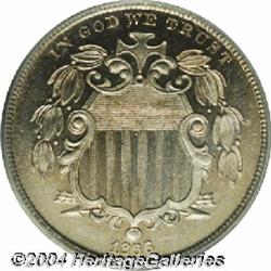 1866[5C] Rays PR64 PCGS.