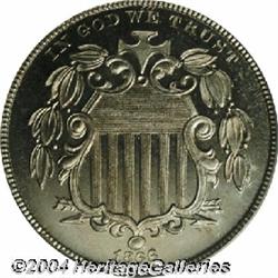 1866[5C] Rays PR64 Cameo PCGS.