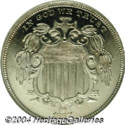 1867[5C] No Rays PR67 [S Cameo NGC.