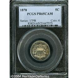 1870[5C] PR65 Cameo PCGS.