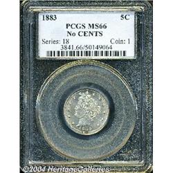 1883[5C] No Cents MS66 PCGS.