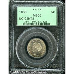 1883[5C] No Cents MS66 PCGS.