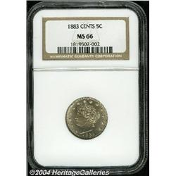 1883[5C] With Cents MS66 NGC.