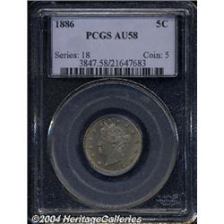 1886[5C] AU58 PCGS.