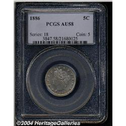 1886[5C] AU58 PCGS.