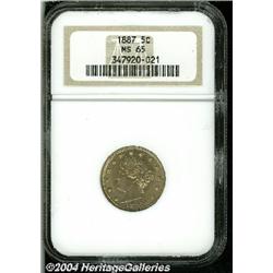 1887[5C] MS65 NGC.
