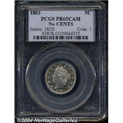 1883[5C] No Cents PR65 Cameo PCGS.