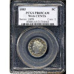 1883[5C] With Cents PR65 Cameo PCGS.