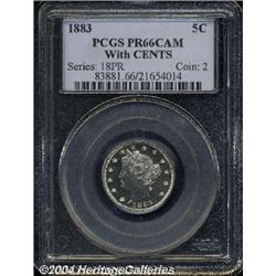 1883[5C] With Cents PR66 Cameo PCGS.
