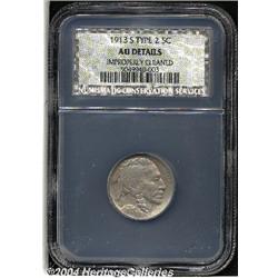 1913-S[5C] Type Two AU Details, Improperly Cleaned, NCS.