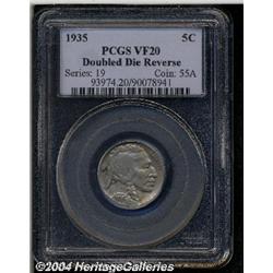 1935[5C] Doubled Die Reverse VF20 PCGS.