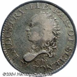1792[H10C] Half Disme, Judd-7, Pollock-7, R.4, VF25 PCGS.