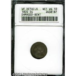 1800[H10C] LIBEKTY--Damaged, Bent--ANACS. VF Details, Net VG10.