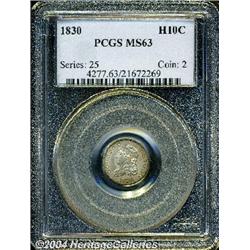 1830[H10C] MS63 PCGS.