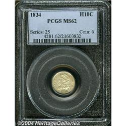 1834[H10C] MS62 PCGS.