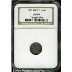 1837[H10C] Small Date (Flat Top 1) MS64 NGC.