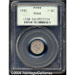 1842[H10C] MS64 PCGS.
