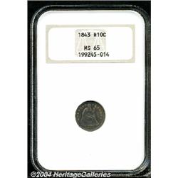 1843[H10C] MS65 NGC.