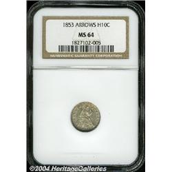 1853[H10C] Arrows MS64 NGC.
