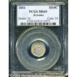 1854[H10C] Arrows MS65 PCGS.