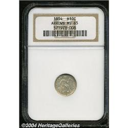 1854[H10C] Arrows MS65 NGC.