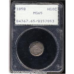 1858[H10C] MS65 PCGS.