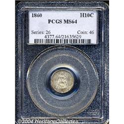 1860[H10C] MS64 PCGS.