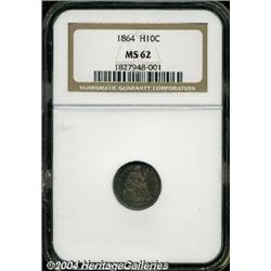 1864[H10C] MS62 NGC.