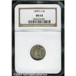 1890-S[10C] MS63 NGC.