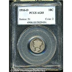 1916-D[10C] AG3 PCGS.