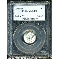 1917-D[10C] MS63 Full Bands PCGS.