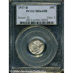 1917-D[10C] MS64 Full Bands PCGS.
