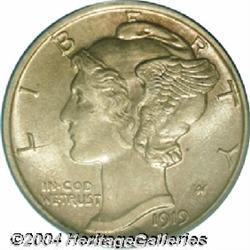 1919-D[10C] MS64 Full Bands PCGS.